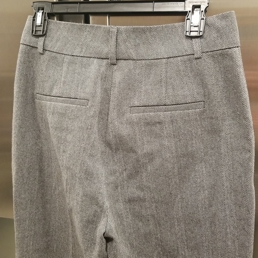 💕ANINE BING💕 Becky Trouser Pant ~ Straight Leg High Waisted Grey Fishbone 36 - Picture 9 of 12